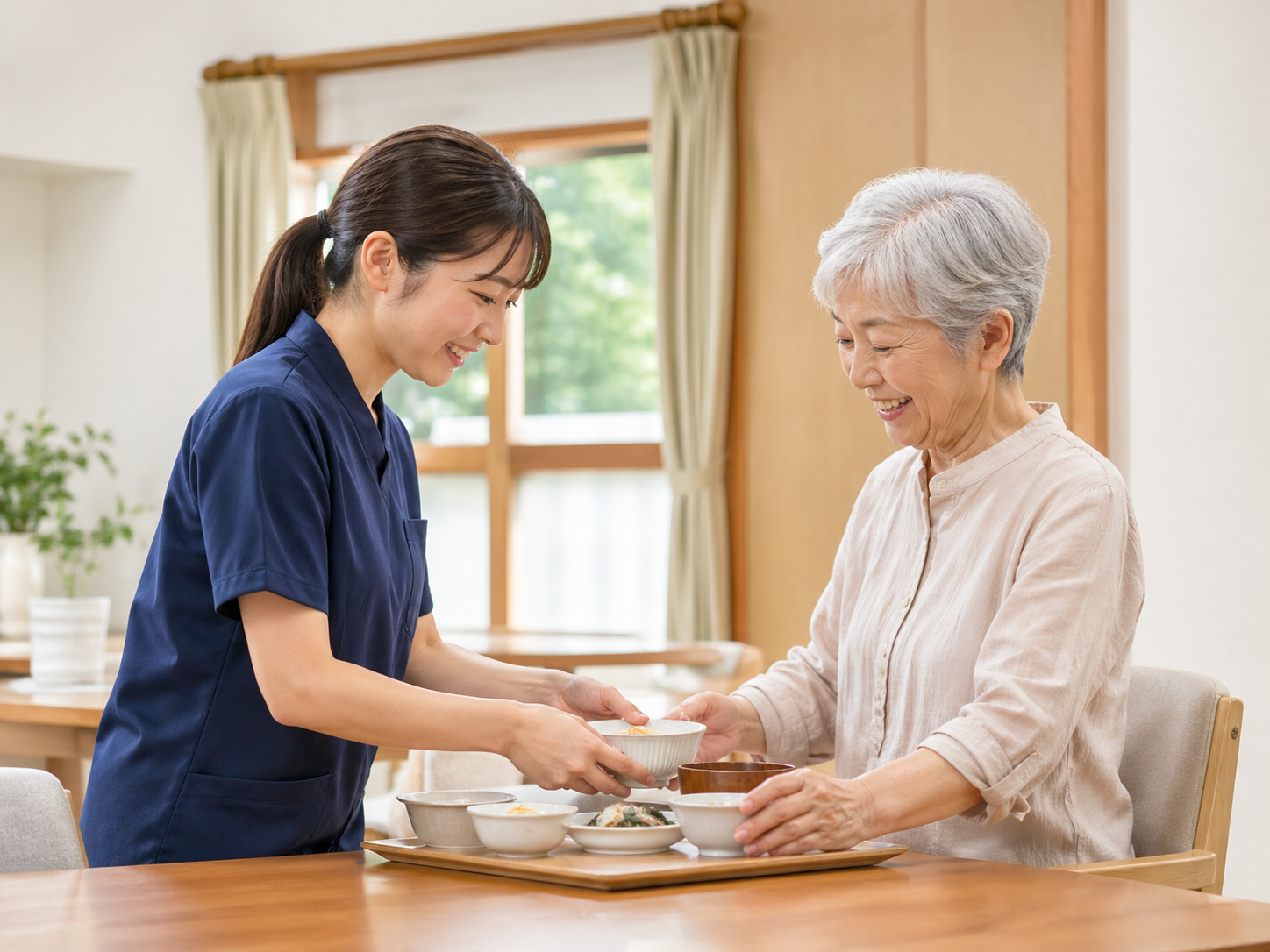 訪問と支援の場面